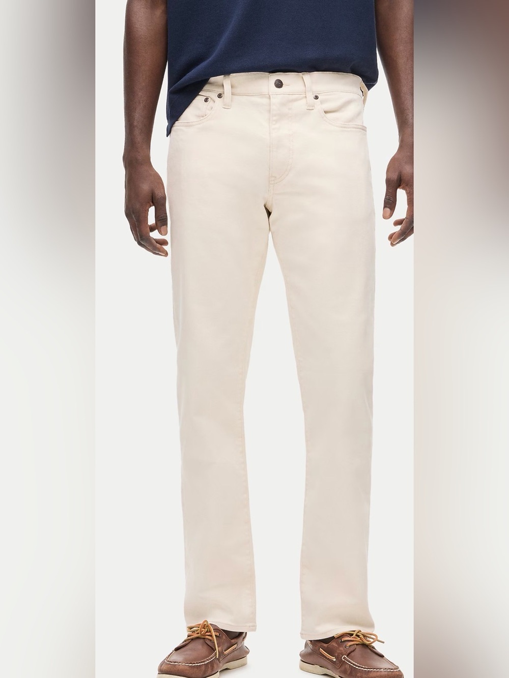 J. Crew Men's Straight Jeans in Cream